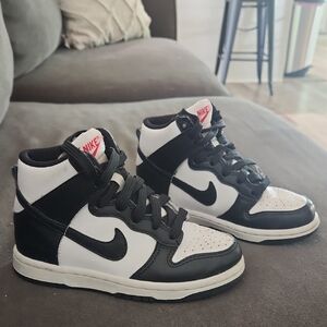 Nike Dunk Little Kids Black White Sneakers Sz 10.5 Toddler